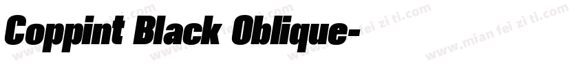 Coppint Black Oblique字体转换